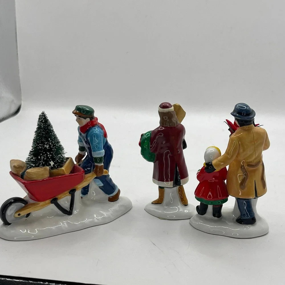 Department 56 Snow Village Christmas Visit To The Florist Set 54957 Figurine 3pc